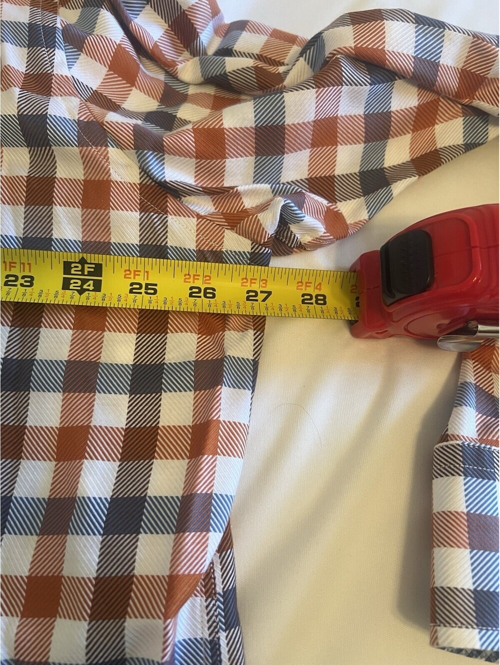 Johnston & Murphy Shirt XXL US Blue Check Flip Cuff Button Up Long Sleeve Mens - Picture 12 of 15